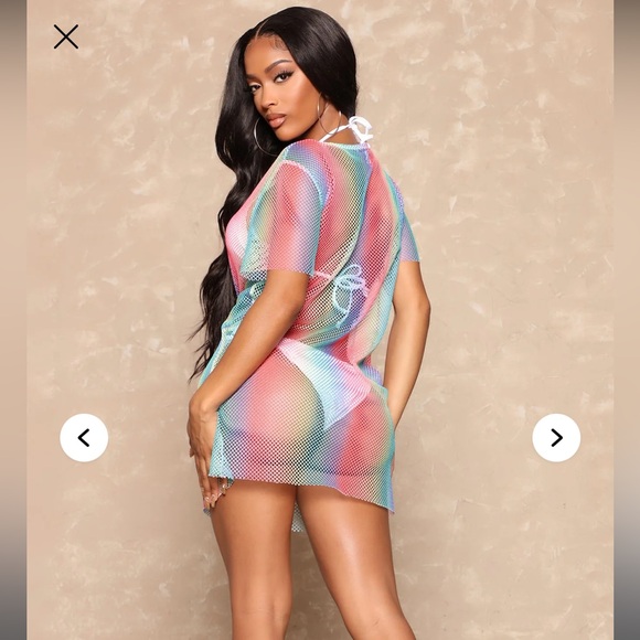 Colorful Mesh Dress - Picture 2 of 3